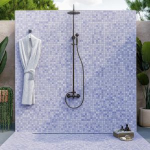 BALBINA AZUL / BEIGE 20X20 CM